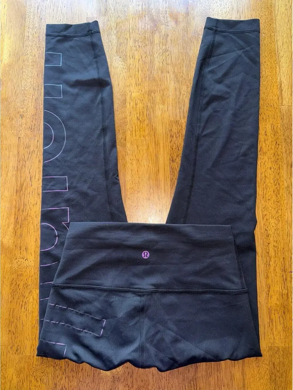 Lululemon Wunder Train High Rise 25” Graphic, Black, Iridescent Size 6 NWOT